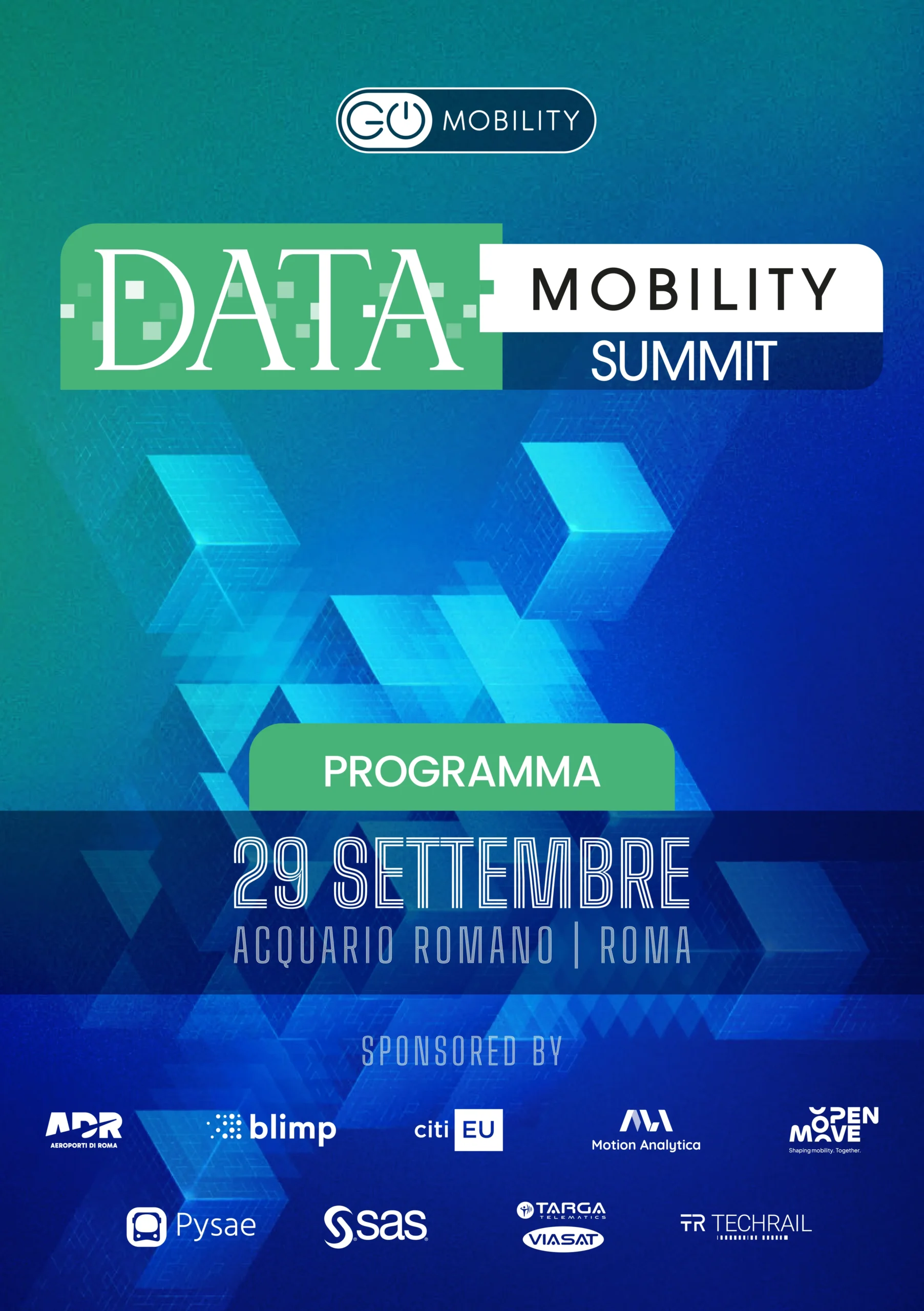 locandina DATA MOBILITY SUMMIT 2026 | 29 settembre a Roma